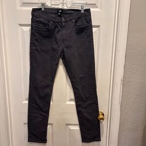 H&M Skinny Fit‎ Pants Women's Size 32 Gray Denim Casual Everyday